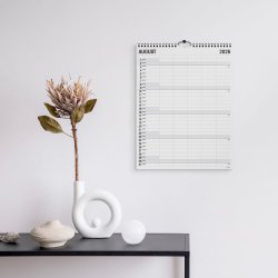 Familiekalender Black and white 5 kol. 2026