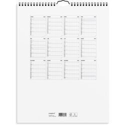 Familiekalender Black and white 5 kol. 2026