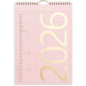 Familiekalender Color lille 2026