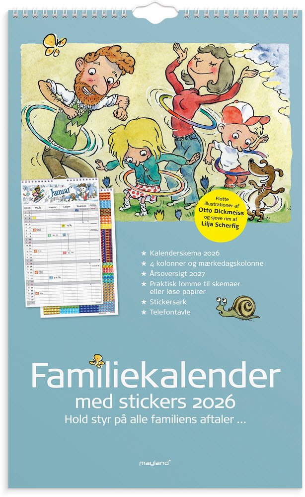 Familiekalender Otto Dickmeiss &amp; Lilja Scherfig 4 kol. 2026