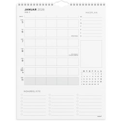 Familiekalender Ugeplan m. lister 2026