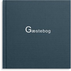 Gstebog Blank 18,5x18,5cm M. tryk Bl