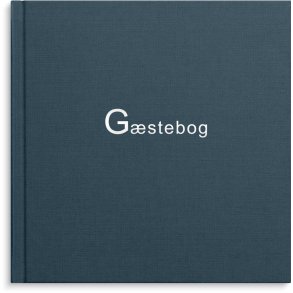 Gstebog Blank 18,5x18,5cm M. tryk Bl