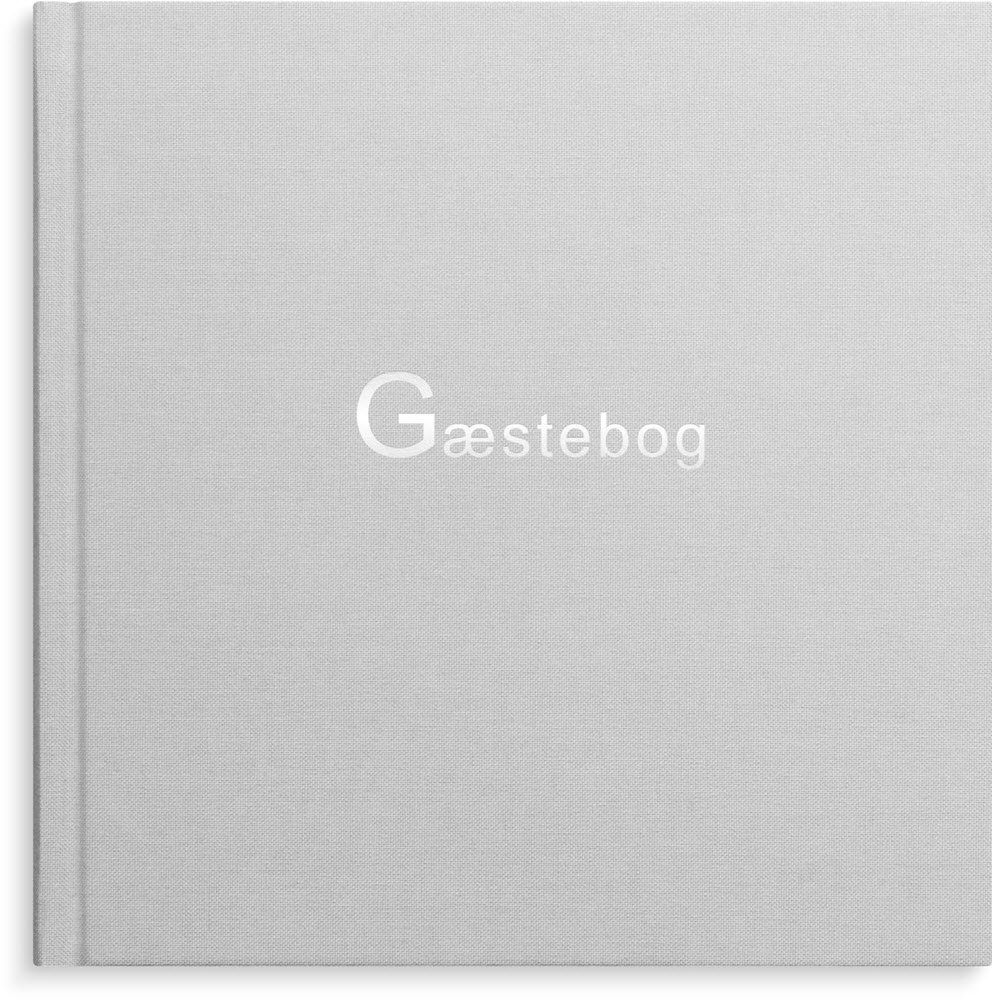 Gstebog Blank 18,5x18,5cm M. tryk gr