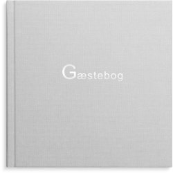 Gstebog Blank 18,5x18,5cm M. tryk gr