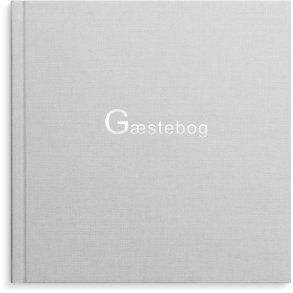 Gstebog Blank 18,5x18,5cm M. tryk gr