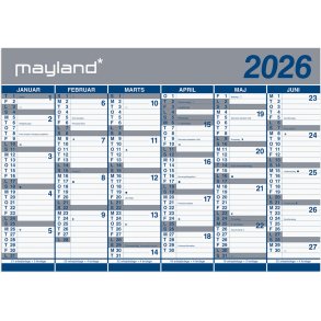 Kmpekalender 2x6 mdr. papir 2026 (i plastpose)