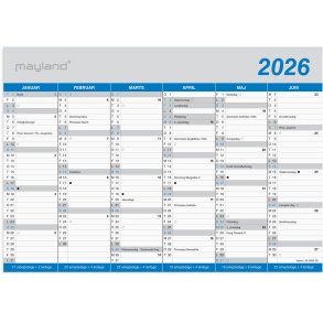 Kontorkalender Klassisk A4 2026