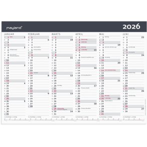 Kontorkalender Moderne A3 2026