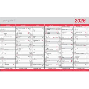 Kontorkalender Stor m/flagdage 2026