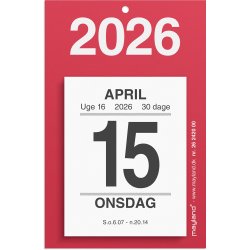 Lille afrivningskalender m/bagsidetekst 2026