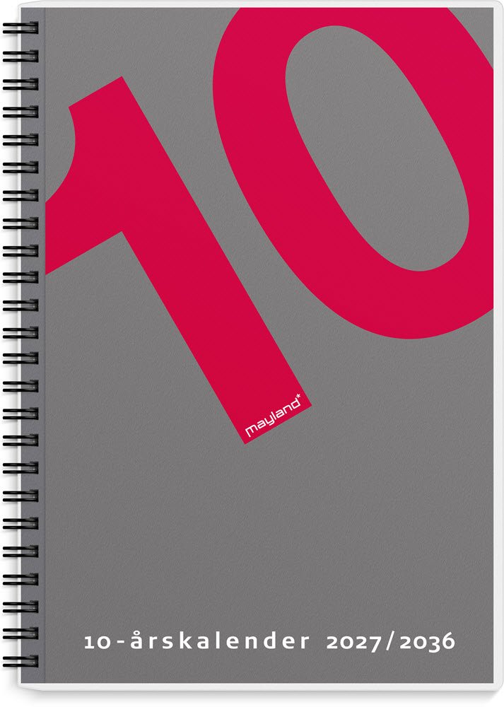 Mayland 10 �rs kalender A5 2027-2036