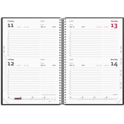 Mayland 2027 2-dages kalender sort pp-plast