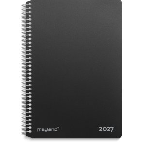 Mayland 2027 2-dages kalender sort pp-plast