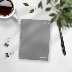 Mayland 2027 A5 ugekalender h�jformat M�rkegr� plast