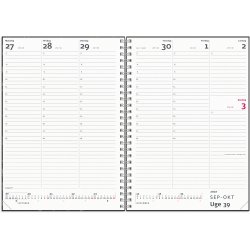 Mayland 2027 A5 ugekalender h�jformat M�rkegr� plast