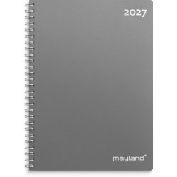 Mayland 2027 A5 ugekalender h�jformat M�rkegr� plast