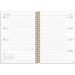 Mayland 2027 A6 ugekalender tv�rformat creme karton