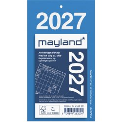 Mayland 2027 Afrivningskalender m. bagside tekst 