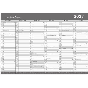 Mayland 2027 Basic Kontorkalender A3