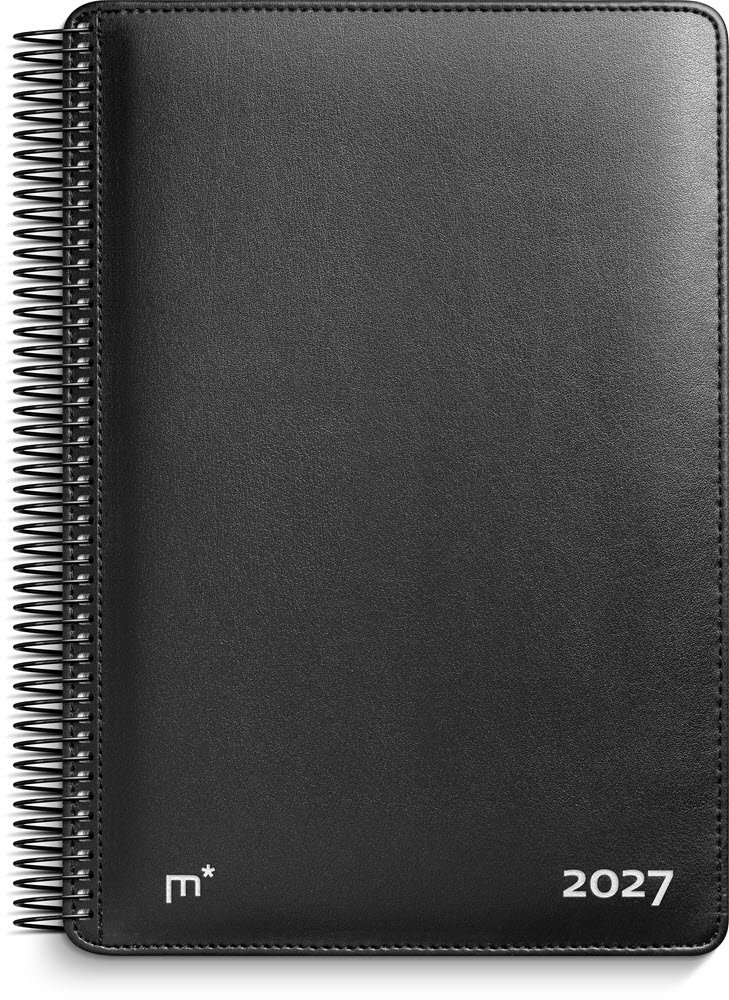 Mayland 2027 Diplomat ugekalender m. spiral sort kunstskind