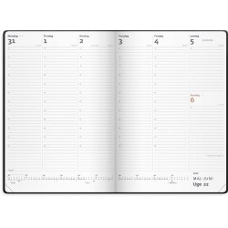 Mayland 2027 Diplomat ugekalender sort vinyl