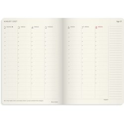 Mayland 2027 Forma Deluxe A5 Ugekalender H�jformat brun kunstskind