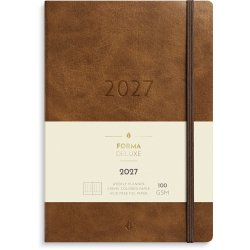 Mayland 2027 Forma Deluxe A5 Ugekalender H�jformat brun kunstskind