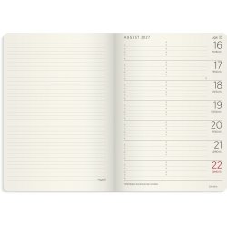 Mayland 2027 Forma Deluxe A5 Ugekalender tv�rformat brun kunstskind