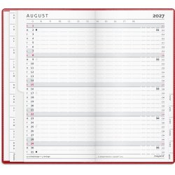 Mayland 2027 Index Planner m�nedskalender r�d vinyl