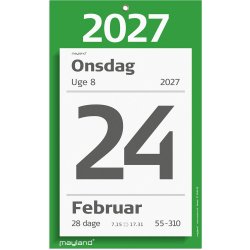 Mayland 2027 K�mpe afrivningskalender m. bagside tekst 