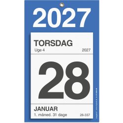 Mayland 2027 Kontor afrivningskalender m. bagside tekst 
