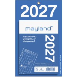 Mayland 2027 Kontor afrivningskalender m. bagside tekst 