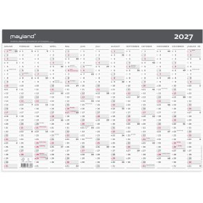 Mayland 2027 Kontorkalender 1x13 mdr. A3 