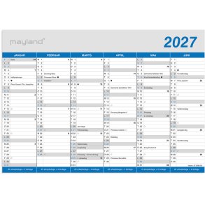 Mayland 2027 Kontorkalender Klassisk A4