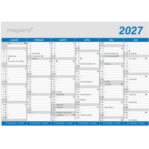 Mayland 2027 Kontorkalender Klassisk A5