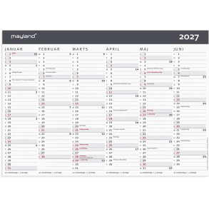 Mayland 2027 Kontorkalender Moderne A4