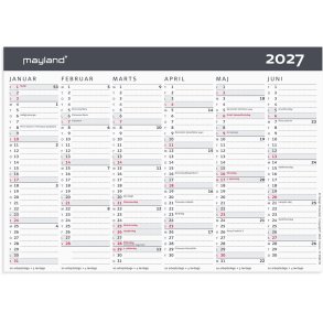 Mayland 2027 Kontorkalender moderne A5