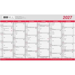Mayland 2027 Kontorkalender stor m. Flagdage