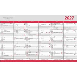 Mayland 2027 Kontorkalender stor m. Flagdage