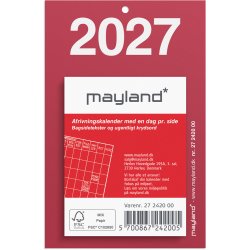 Mayland 2027 Lille afrivningskalender m. bagside tekst 