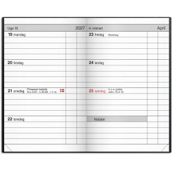 Mayland 2027 Lommekalender uge Bl� kunstskind indbundet