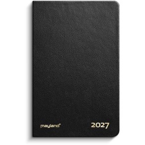 Mayland 2027 Lommekalender uge sort kunstskind indbundet