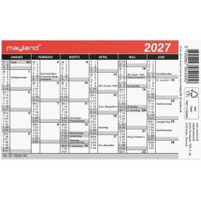 Mayland 2027 Mini kalender 
