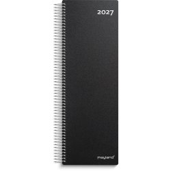 Mayland 2027 Spiralnoteringskalender  dag sort pp-plast 
