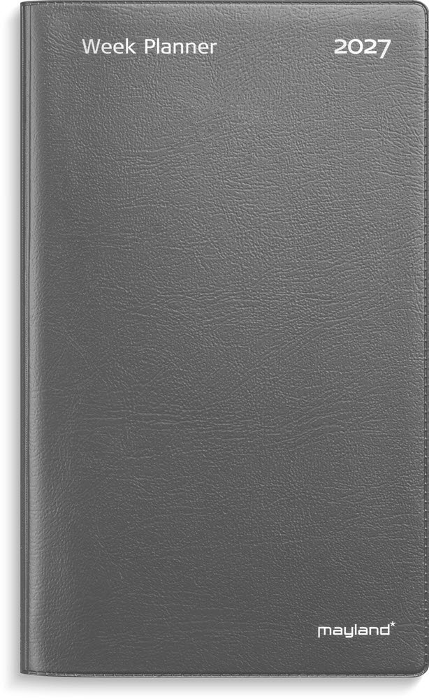 Mayland 2027 Week Planner H�jformat m�rkegr� vinyl