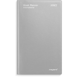 Mayland 2027 Week Planner International Tv�rformat s�lv vinyl