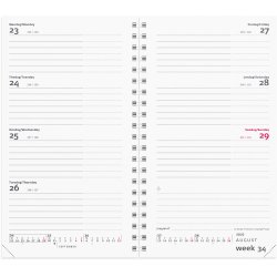 Mayland 2027 Week Planner International tv�rformat Refil