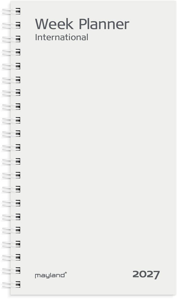 Mayland 2027 Week Planner International tv�rformat Refil