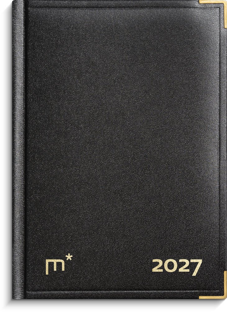 Mayland 2027 �rbog dagkalender sort kunstskind indbundet